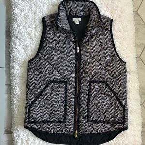 J.Crew Herringbone Quilted Puffer Vest